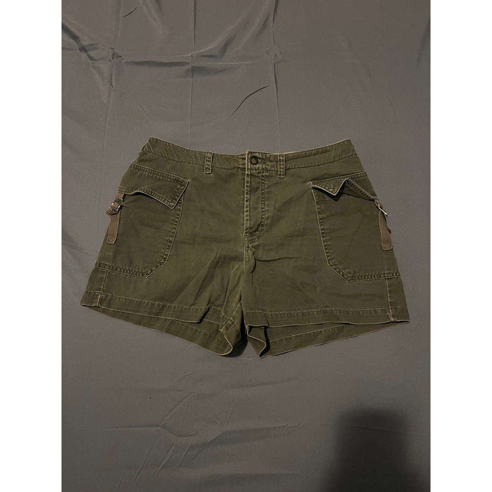 The Limited Womens Olive Green Cargo Shorts Cotton Utility Gorpcore Size 8